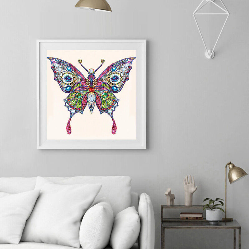 5D DIY Partial Special Shaped Diamond Painting Butterfly Poster Kit (UP266)