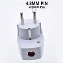 EU Plug 2Pin Receptacle Connector Power Swtich Plug Adapter Power Plug