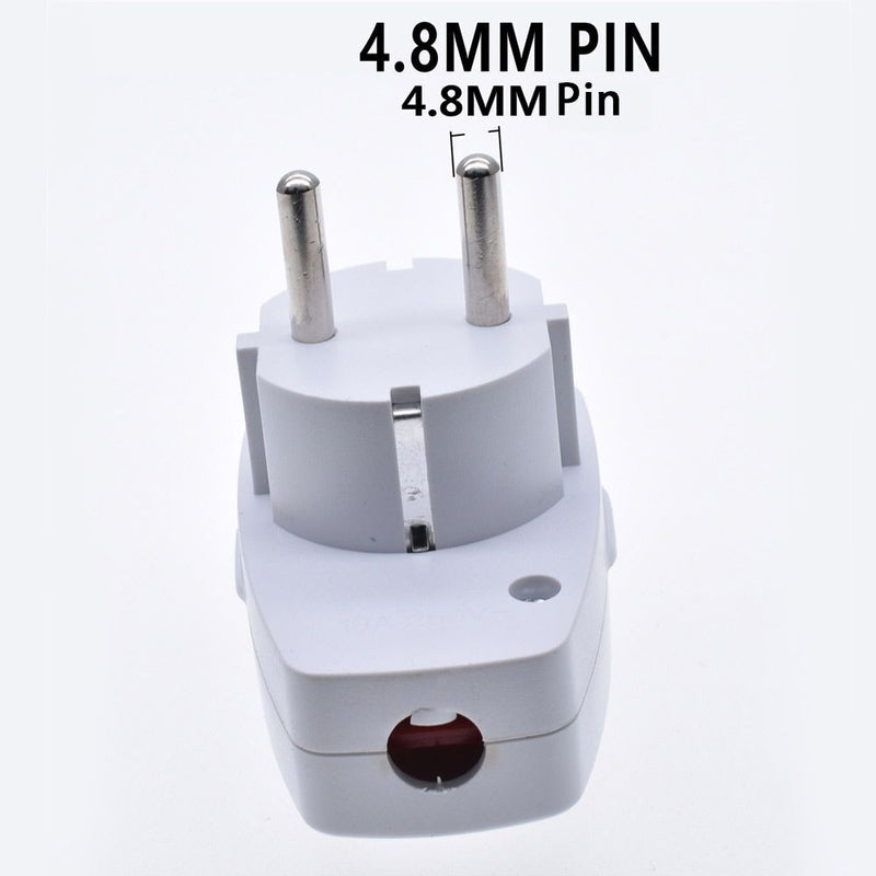 EU Plug 2Pin Receptacle Connector Power Swtich Plug Adapter Power Plug