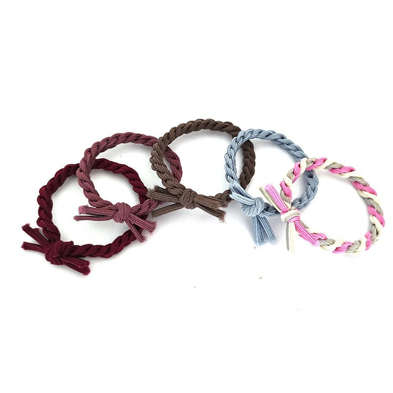 Women Girl Hair Accessories Hair Ring Hand-woven High Elastic Hair Tie Rope