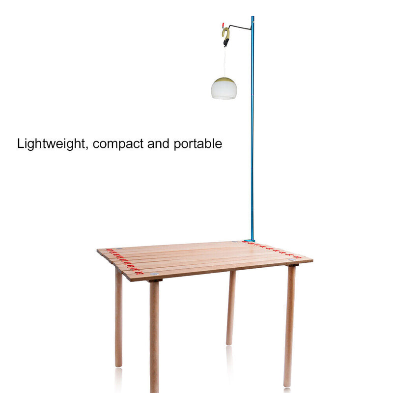 Telescopic Foldable Lamp Rod for Fishing Camping Light Holder Pole (Blue) Newly