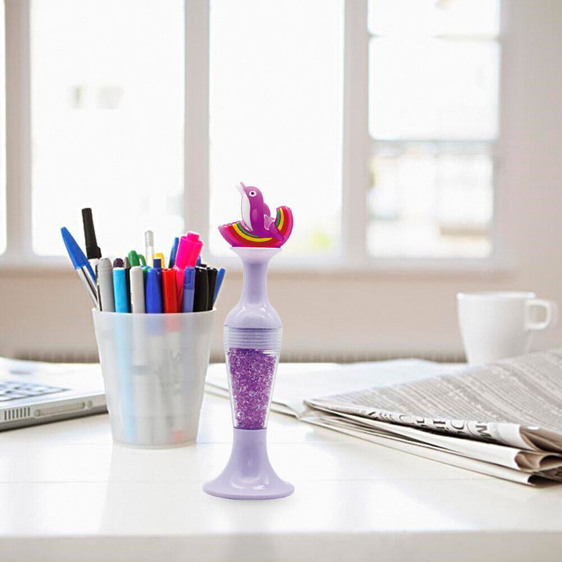 Vase Diamond Painting Point Drill Pen DIY Craft (Purple Dolphin w/ Drill)