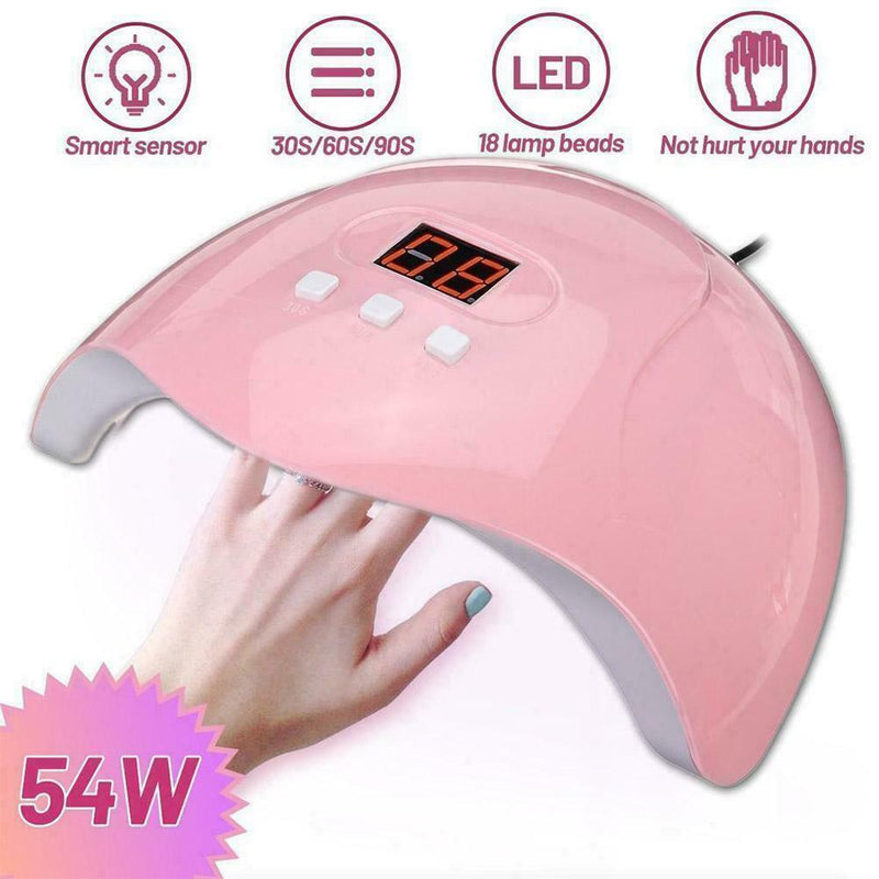 54W Nail Lamp UV LED Nail Lamp 36 Lights Gel Polish Dryer Tool Curing Nail L7C9