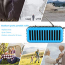Wireless Bluetooth-compatible Speaker with FM Radio LED Flashlights (Blue) Newly