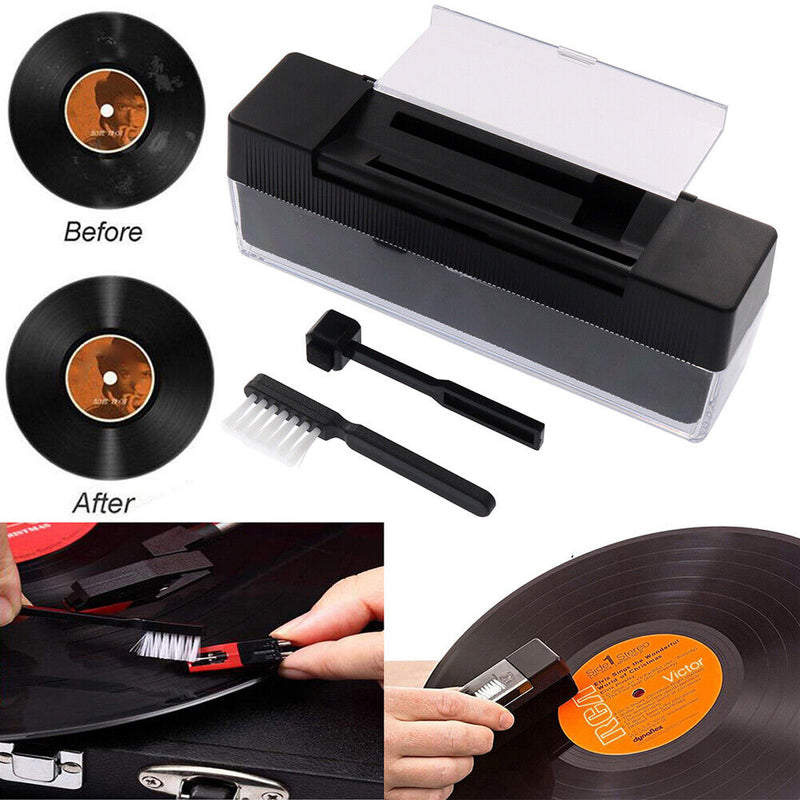 2 in 1 LP Vinyl Record Cleaner Cleaning Brush Dust Remover Kits for Turntables