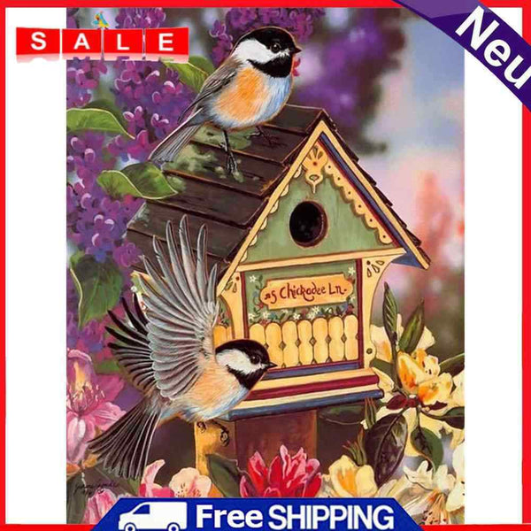 Bird House Oil Paint By Numbers Kits Picture Wall Art DIY for Adults Children