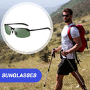 UV Protection Polarized Men Sport Photochromic Sunglasses (Dark Green Lens)