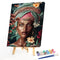 DIY Paint By Number Kit African Women Acrylic Paint Household Decor Art Craft