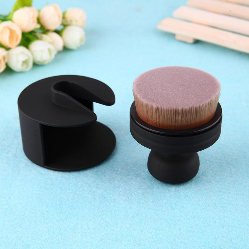 Matt Makeup Brush O-Shape Bookmark Shape Portable Makeup Beauty Tool Brush