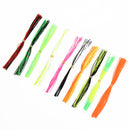 10 Bundles 50 Strands Silicone Skirts Fishing Skirt Rubber Jig Lure Mixed Color