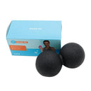 TPE Lacrosse Ball Fitness Peanut Ball  Relax Yoga Exercise Massage(Black)
