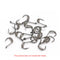 100pcs Fishhooks Barbed Twist Locks Stainless Steel Fishing Hook Spring Locks