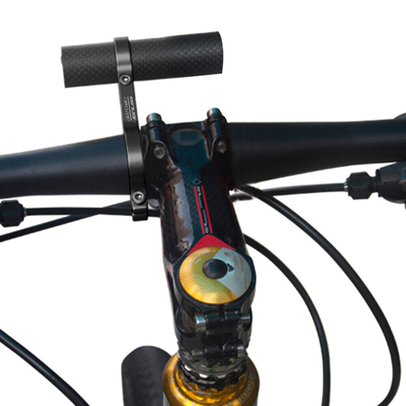 Carbon Tube Bicycle Handleable Extender MTB Bike Cycling Headlight Bracket Holder