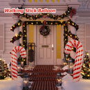 Christmas Canes Walking Stick Scepter Ornament Aluminum Film Christmas Crutch