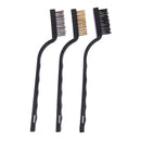 3pcs Plastic Handle Wire Brush Stainless Steel Brass Wire Brush Tool
