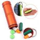 3pcs Aluminum Alloy Waterproof Case First-Aid Medicine Bottle with Key Ring