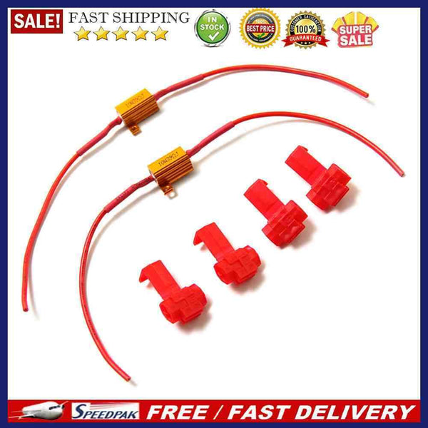 2pcs Turn Signal Lamp Waterproof 39ohm 10W Load Resistor Anti-Flashing Decoders