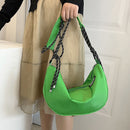 #A Fashion Harajuku Nylon Shoulder Bag Large Capacity Semicircle Crossbody Bags