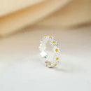 For Women Trendy Fashion Adjustable Rings Opening Ring Jewelry Daisy Flower