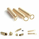 Brass Pill Box Case Medicine Bottle Holder Container Keychain w/ Waterproof L1B6