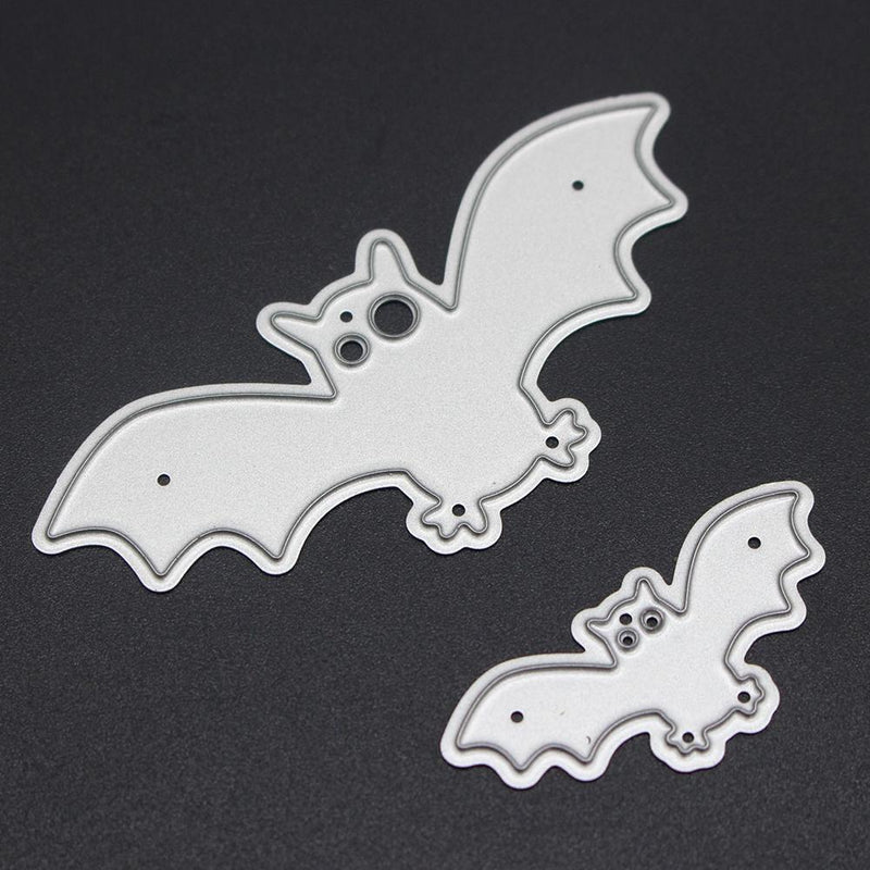 2PCS Halloween Bat Carbon Steel Metal Punching Molds Stencils DIY Paper