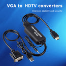 VGA to HDMI-Compatible+3.5 Audio Jack+USB Adapter PC HDTV Video Converter Cable