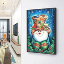 Christmas Snowman Oil Paint By Numbers DIY Coloring Picture Kits for Adults Kids