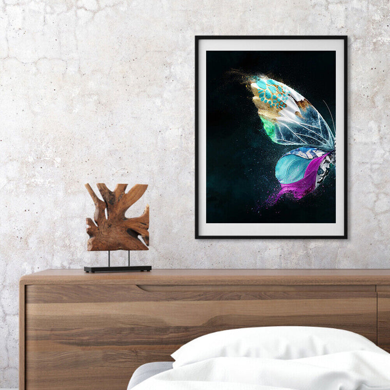 Wall Art Pictures Posters Color Butterfly Oil Paint Painting Bedroom Ornaments