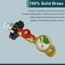 QCC1 Propane Refillable Propane Tank Angle Adapter Pressure Gauge Control Valve.