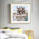 Oil Paint by Numbers Little Donkey Canvas Artwork Living Room Picture Decoration