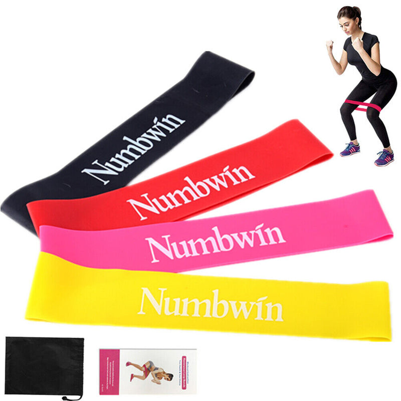 Latex Resistance Band Set Yoga Fitness Equipment Black Red Pink Yellow 500mm