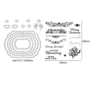 Metal Cutting Die Transparent Seal Stamp for DIY Scrapbooking Blessing Patter