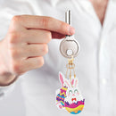 5pcs Diamond Painting DIY Full Special Shaped Easter Keychains Kit (YSK76) Newly