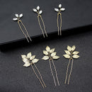 Girls Ornaments For Wedding Leaves Pins Clips Crystal Women Hairpins Headwear