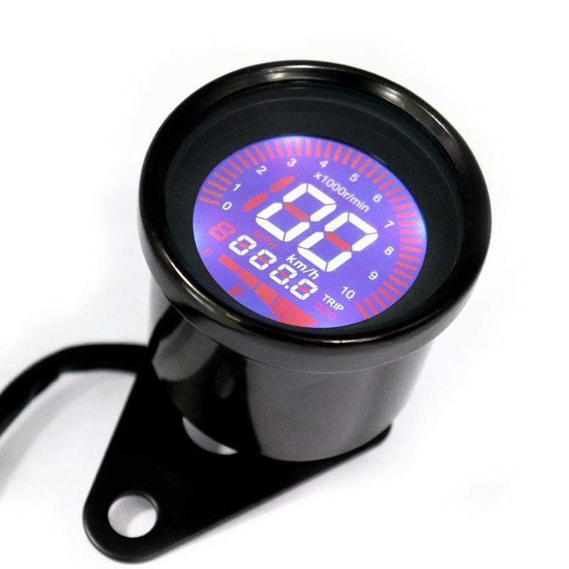 12V Universal Backlight LCD Digital Motorcycle Speedometer Tachometer Gauge