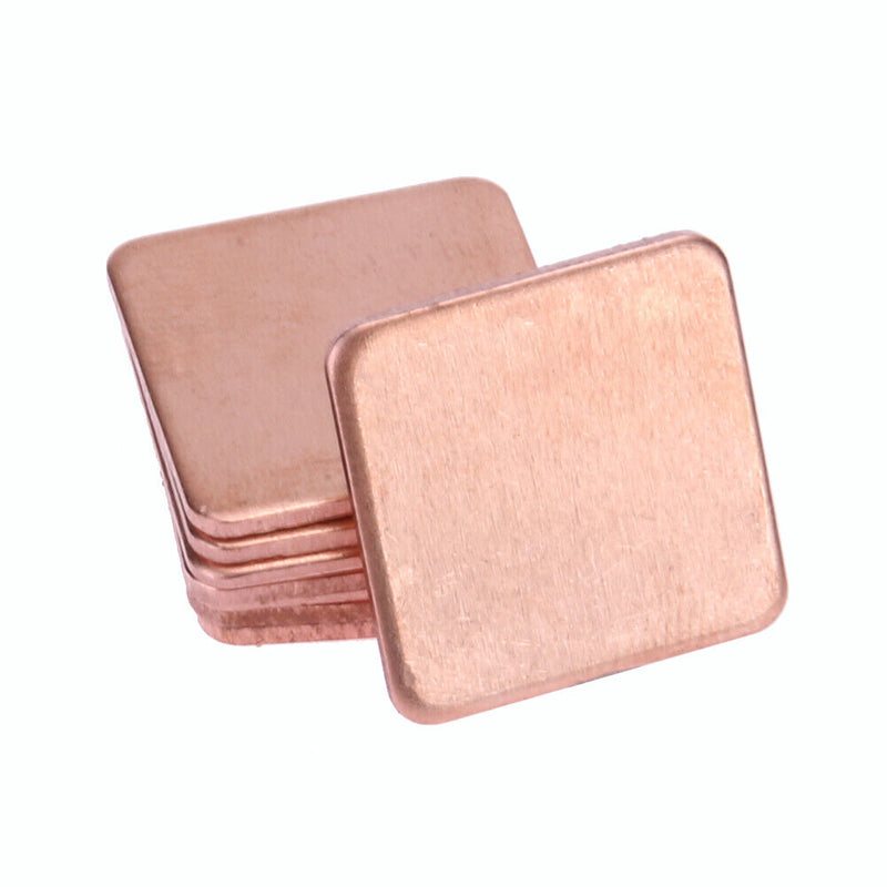 10 pcs 15mmx15mm 0.3mm  Heatsink Copper Shim Thermal Pads for Laptop Newly