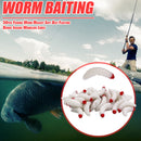 50pcs 2.4cm 0.5g Maggot Bionic Fishing Lures Artificial Soft Bait (White) Newly
