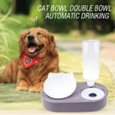 2 in 1 Pet Cat Feeder Bowl Automatic Drinking Water Puppy Bowl (Purple) Newly