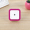 Mini LED Light Sensor Control Night Light Square Bedroom Lamp (EU Rose Red)