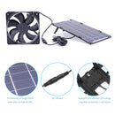 10W 12V Solar Exhaust Fan Air Extractor Portable Ventilator for Pet House