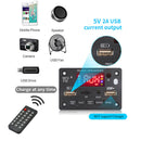 DC 7V-24V Bluetooth-compatible 5.0 Power Amplifier Color Screen for Car Hom