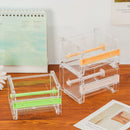 Transparent Multifunction Hand Account Tape Cutter Storage Box Tape Seat Tape
