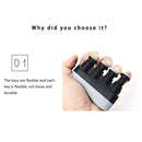 Guitar Hand Finger Exerciser Grip Power Trainer (Kids Black Gray 3 lbs) Newly