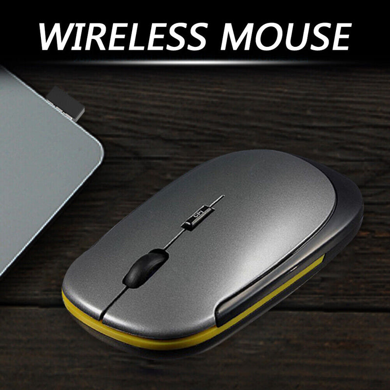 Portable 2.4GHz Wireless Optical Mouse 1600 DPI Adjustable Mice for Laptop PC