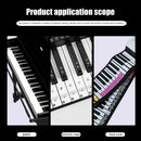 Transparent PVC Key Stickers for 37 49 54 61 88 Keys Electronic Keyboard Piano