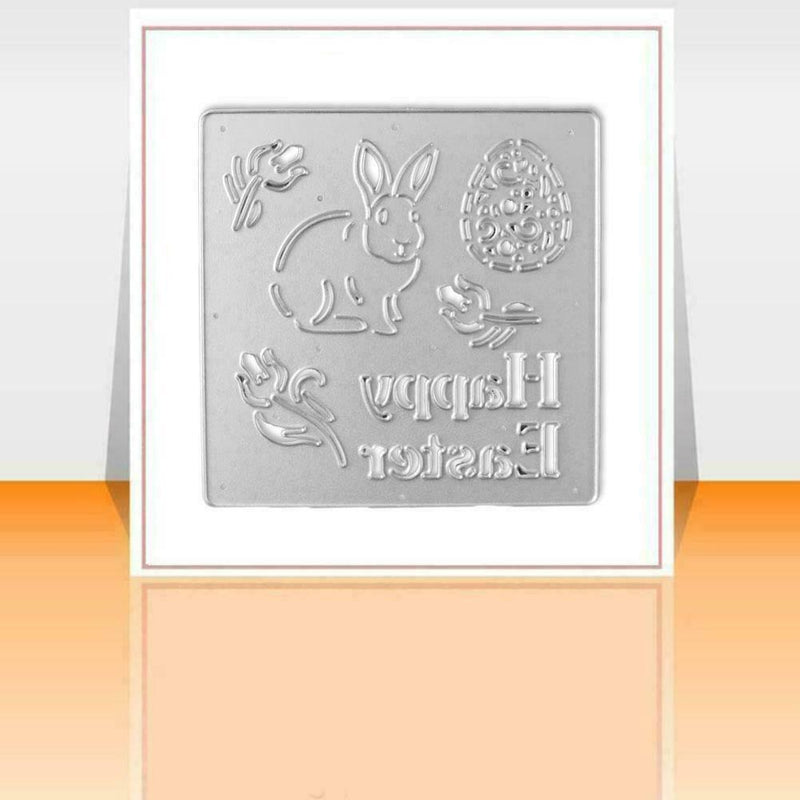 Easter Theme Metal Cutting Dies Easter Bunny Eggs Embossing Template DIY B5L0