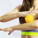 PVC Spiky Ball Trigger Point Fitness Hand Foot Pain Relief Ball (Yellow)