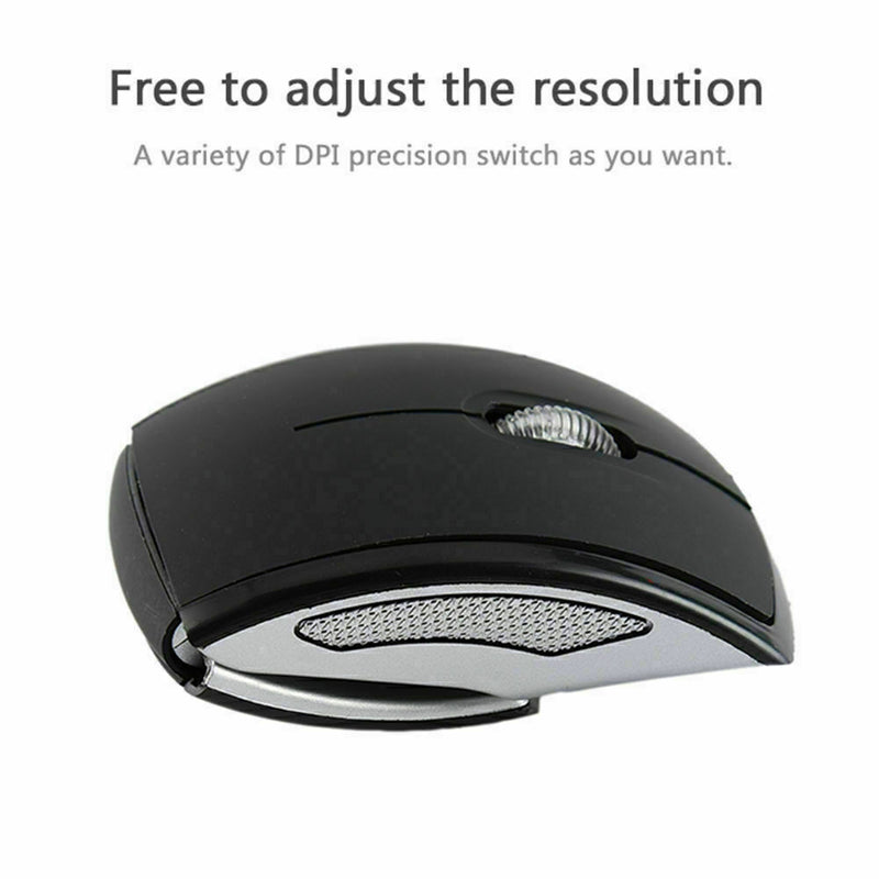 2.4Ghz Wireless Mouse Foldable Folding Optical Mice Receiver USB For Laptop F0Q1