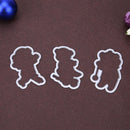 Clear Play Bear Silicone Stamp + Punch Molds Stencil Craft Scrapbook