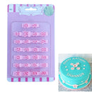 4Pcs/Set Letters Kitchen Fondant Mold Plastic Alphabet Number Mold Letter E5O0